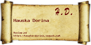 Hauska Dorina névjegykártya